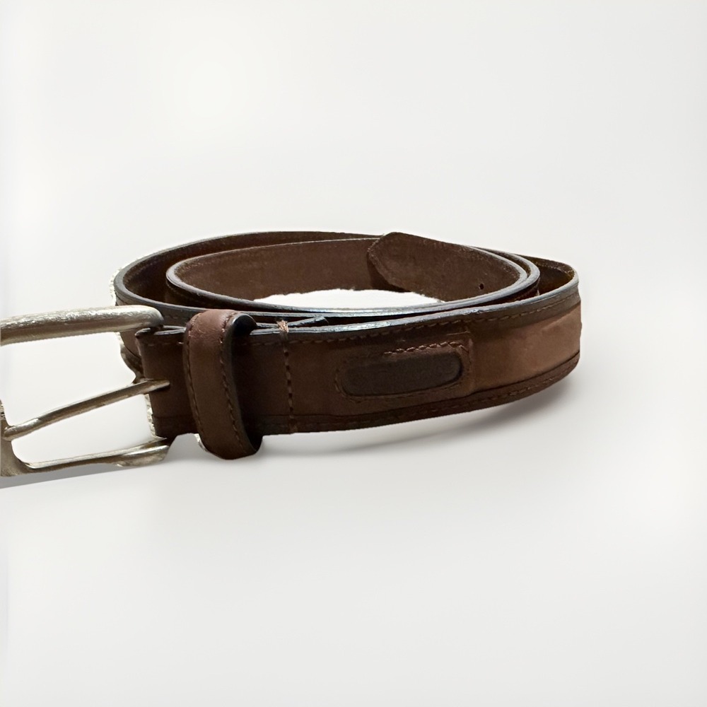 Columbia Worn Brown Genuine Leather Work Belt‎ - Men's Size 42/105